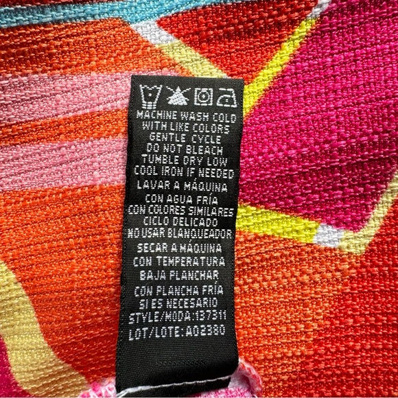 RN Studio Bright Geometric Print Dress With Key Hole Neck Line Size 10 - Picture 7 of 11